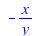 `+`(`-`(`/`(`*`(x), `*`(y))))